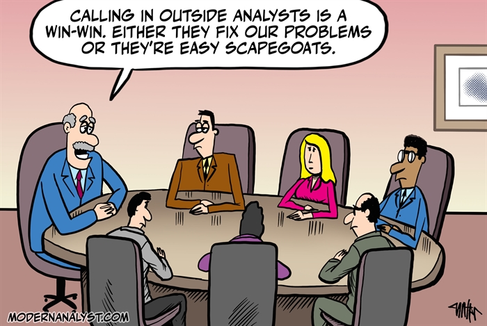Humor - Cartoon: Outside Business Analysts